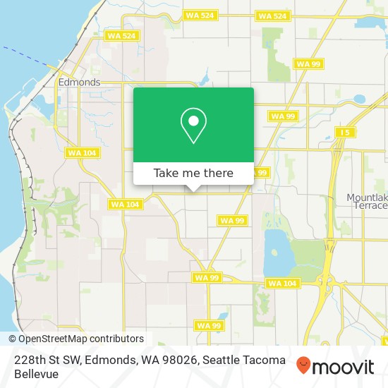 Mapa de 228th St SW, Edmonds, WA 98026