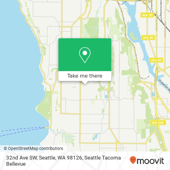 Mapa de 32nd Ave SW, Seattle, WA 98126