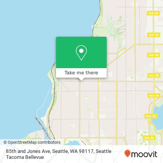 Mapa de 85th and Jones Ave, Seattle, WA 98117