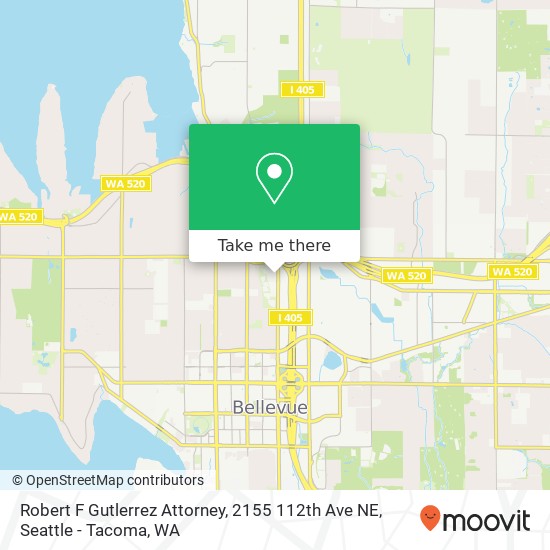 Mapa de Robert F Gutlerrez Attorney, 2155 112th Ave NE