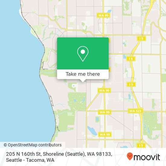 205 N 160th St, Shoreline (Seattle), WA 98133 map