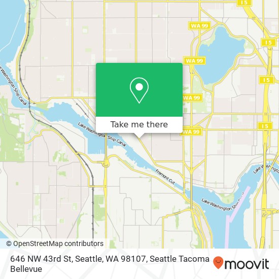 Mapa de 646 NW 43rd St, Seattle, WA 98107