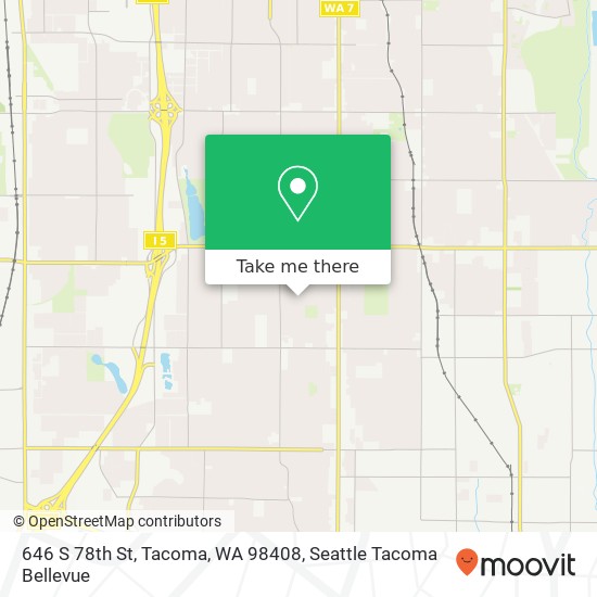 Mapa de 646 S 78th St, Tacoma, WA 98408