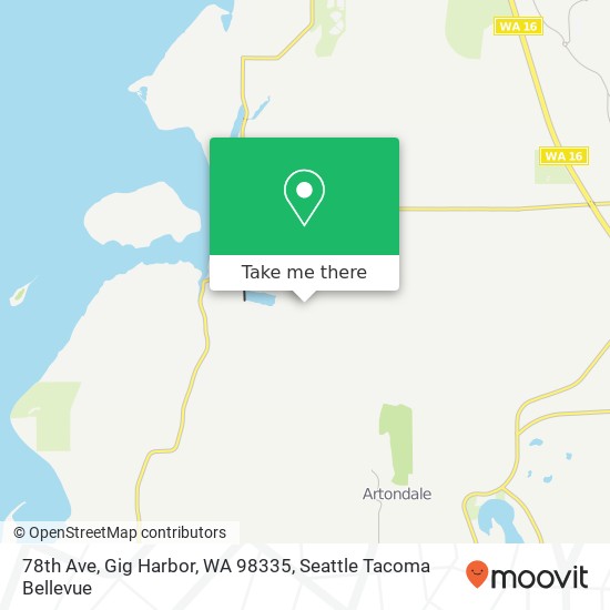 78th Ave, Gig Harbor, WA 98335 map