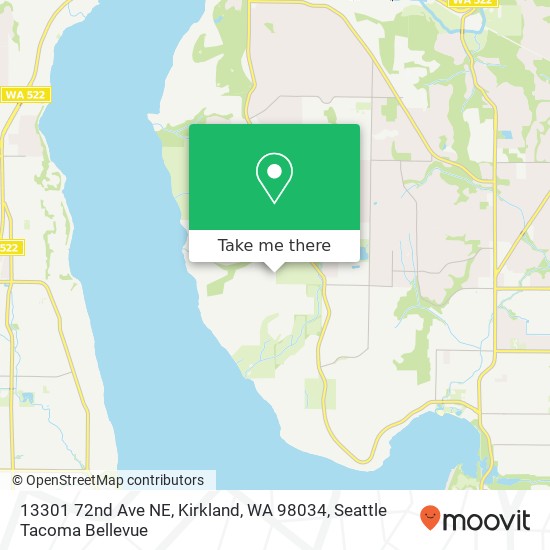 Mapa de 13301 72nd Ave NE, Kirkland, WA 98034