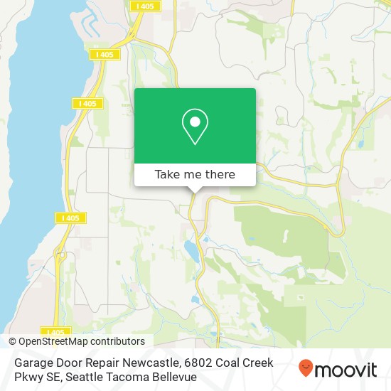 Mapa de Garage Door Repair Newcastle, 6802 Coal Creek Pkwy SE