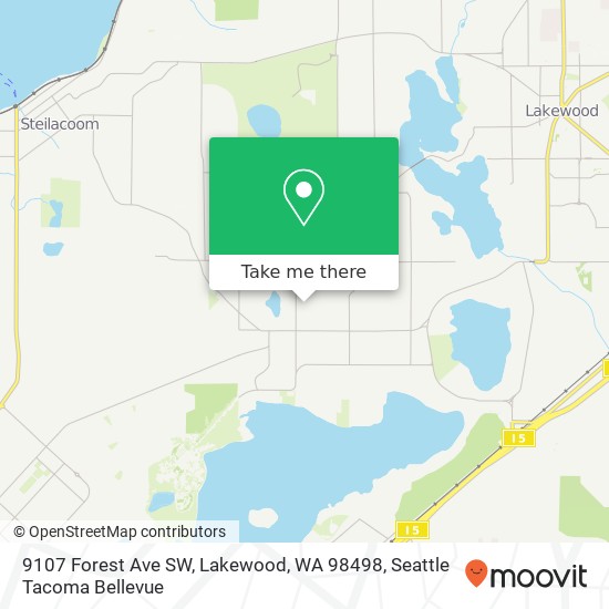 Mapa de 9107 Forest Ave SW, Lakewood, WA 98498