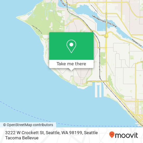 Mapa de 3222 W Crockett St, Seattle, WA 98199