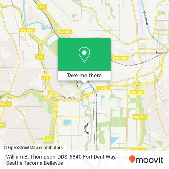 William B. Thompson, DDS, 6840 Fort Dent Way map