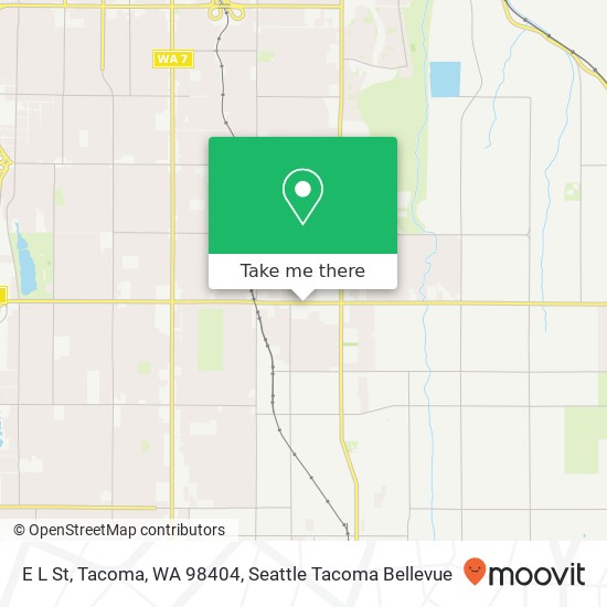 Mapa de E L St, Tacoma, WA 98404