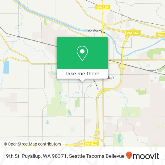 Mapa de 9th St, Puyallup, WA 98371