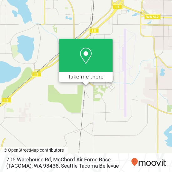 Mapa de 705 Warehouse Rd, McChord Air Force Base (TACOMA), WA 98438