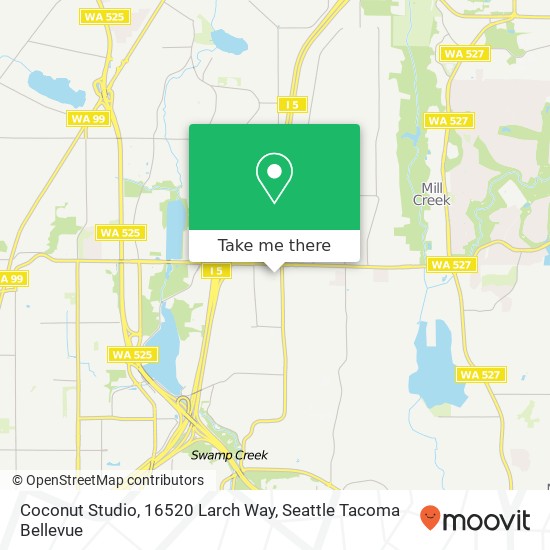 Mapa de Coconut Studio, 16520 Larch Way