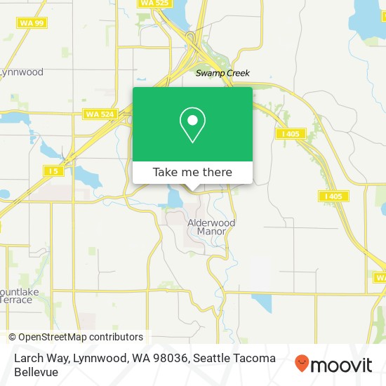 Mapa de Larch Way, Lynnwood, WA 98036