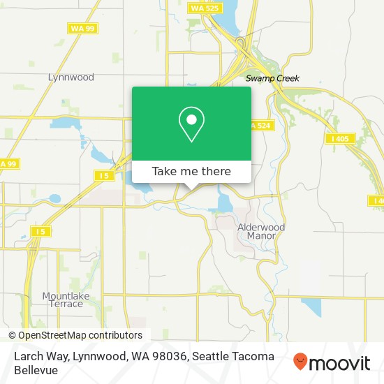 Mapa de Larch Way, Lynnwood, WA 98036