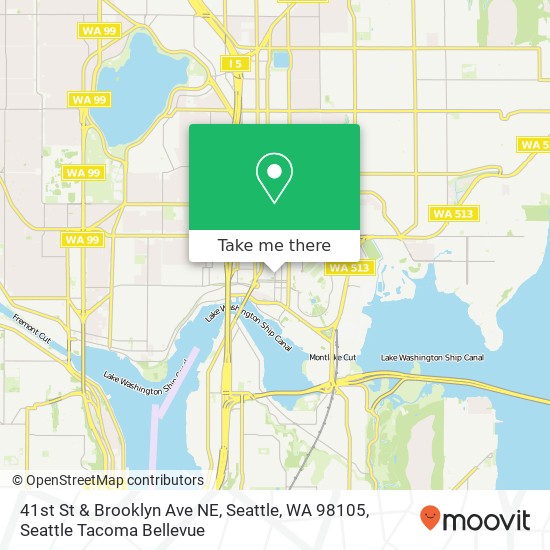 41st St & Brooklyn Ave NE, Seattle, WA 98105 map