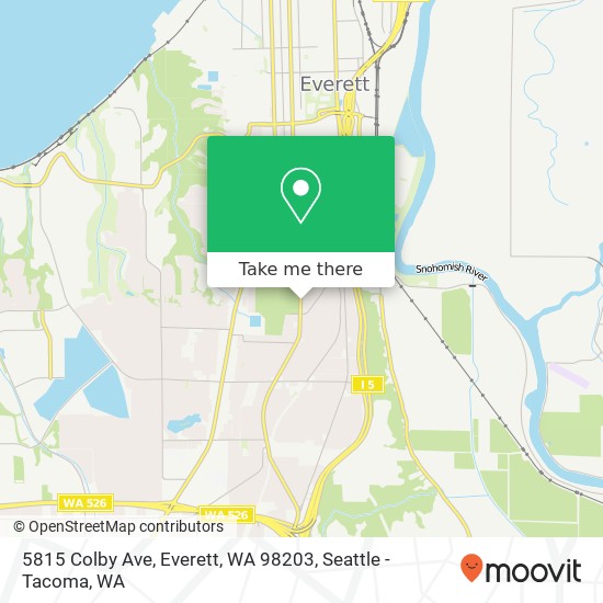 Mapa de 5815 Colby Ave, Everett, WA 98203