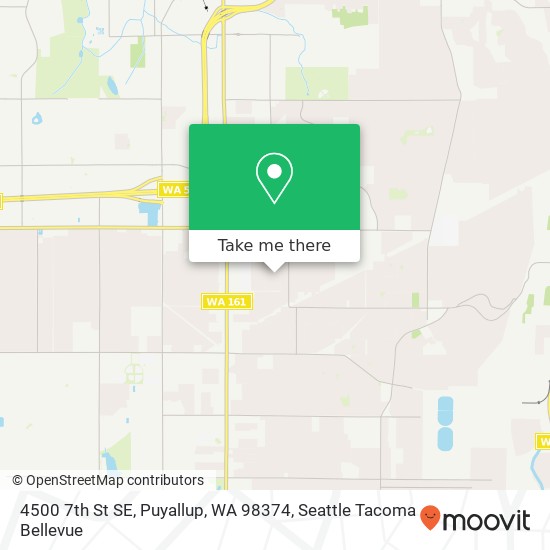 Mapa de 4500 7th St SE, Puyallup, WA 98374