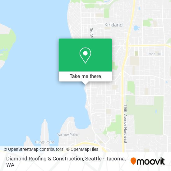 Diamond Roofing & Construction map