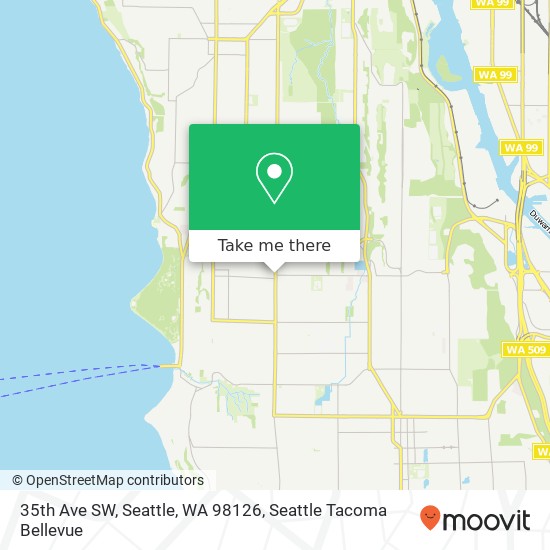 Mapa de 35th Ave SW, Seattle, WA 98126