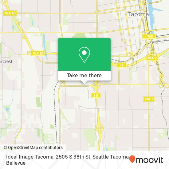 Mapa de Ideal Image Tacoma, 2505 S 38th St