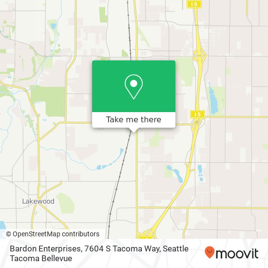 Mapa de Bardon Enterprises, 7604 S Tacoma Way