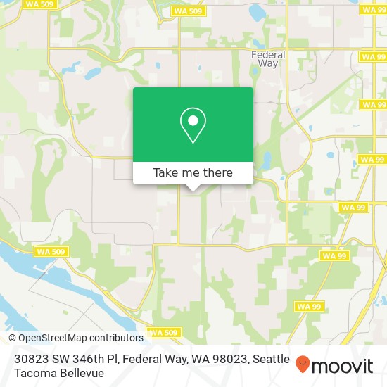 Mapa de 30823 SW 346th Pl, Federal Way, WA 98023