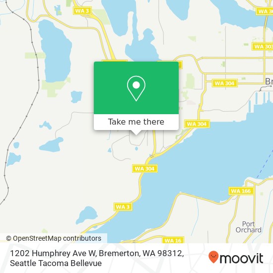 Mapa de 1202 Humphrey Ave W, Bremerton, WA 98312