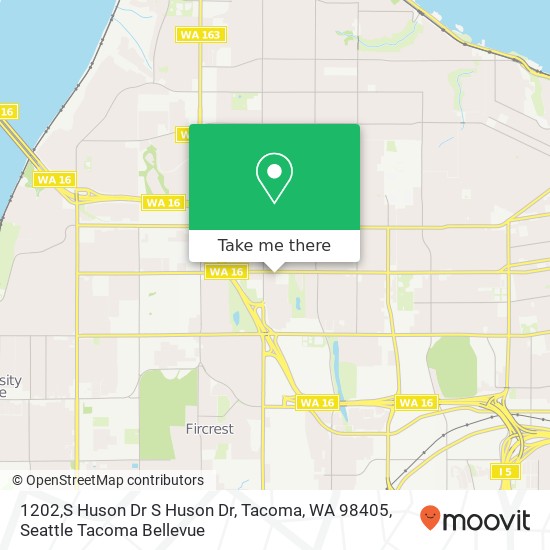 1202,S Huson Dr S Huson Dr, Tacoma, WA 98405 map