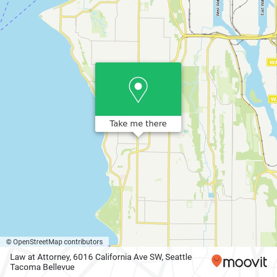 Mapa de Law at Attorney, 6016 California Ave SW
