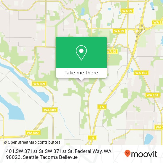 Mapa de 401,SW 371st St SW 371st St, Federal Way, WA 98023