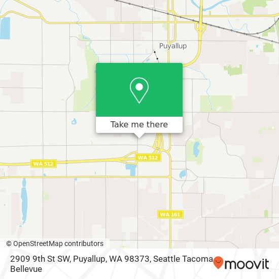 Mapa de 2909 9th St SW, Puyallup, WA 98373