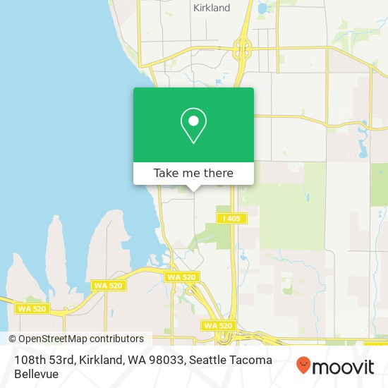 Mapa de 108th 53rd, Kirkland, WA 98033