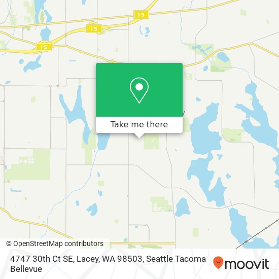 Mapa de 4747 30th Ct SE, Lacey, WA 98503