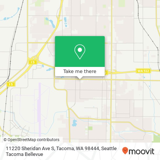 Mapa de 11220 Sheridan Ave S, Tacoma, WA 98444
