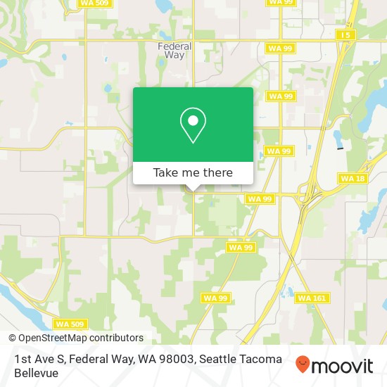 1st Ave S, Federal Way, WA 98003 map