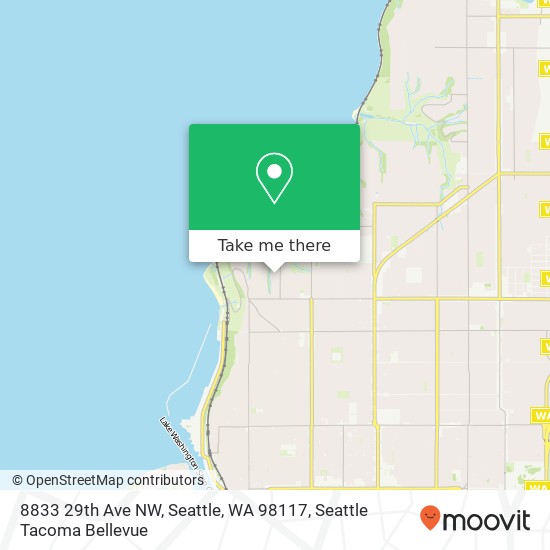 Mapa de 8833 29th Ave NW, Seattle, WA 98117