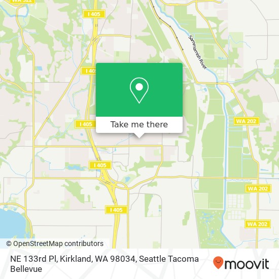 Mapa de NE 133rd Pl, Kirkland, WA 98034