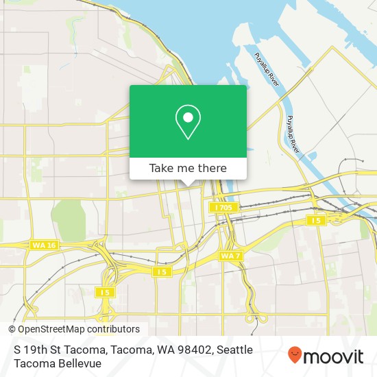 Mapa de S 19th St Tacoma, Tacoma, WA 98402
