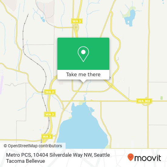 Mapa de Metro PCS, 10404 Silverdale Way NW