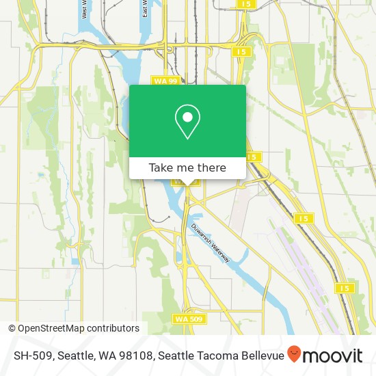 Mapa de SH-509, Seattle, WA 98108