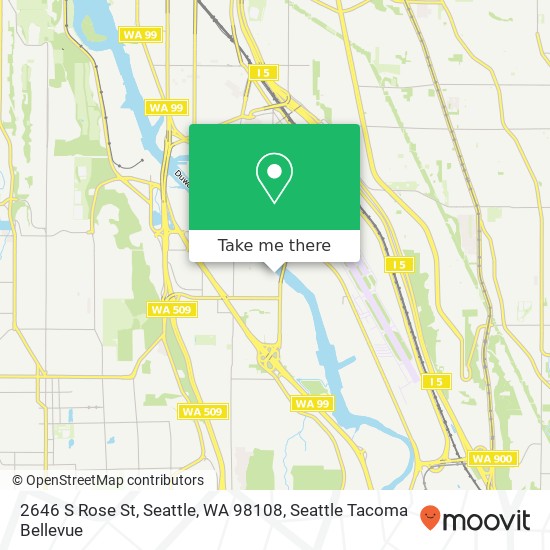 Mapa de 2646 S Rose St, Seattle, WA 98108