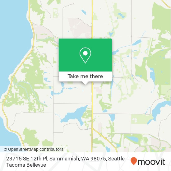 Mapa de 23715 SE 12th Pl, Sammamish, WA 98075