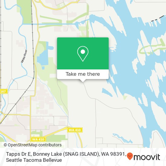 Mapa de Tapps Dr E, Bonney Lake (SNAG ISLAND), WA 98391