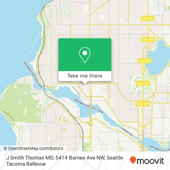 Mapa de J Smith Thomas MD, 5414 Barnes Ave NW