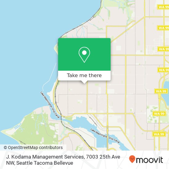 Mapa de J. Kodama Management Services, 7003 25th Ave NW