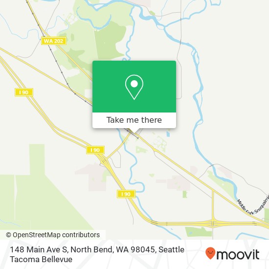 Mapa de 148 Main Ave S, North Bend, WA 98045