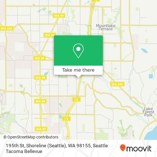 Mapa de 195th St, Shoreline (Seattle), WA 98155