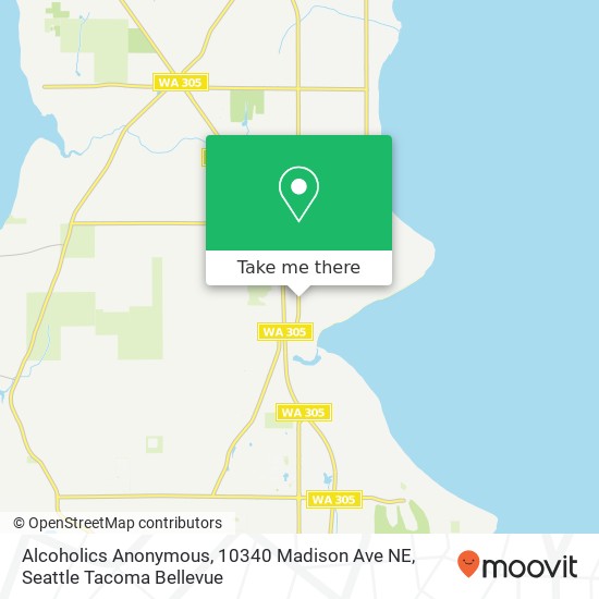Mapa de Alcoholics Anonymous, 10340 Madison Ave NE