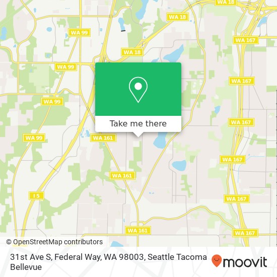 Mapa de 31st Ave S, Federal Way, WA 98003